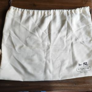 Coach white dust bag